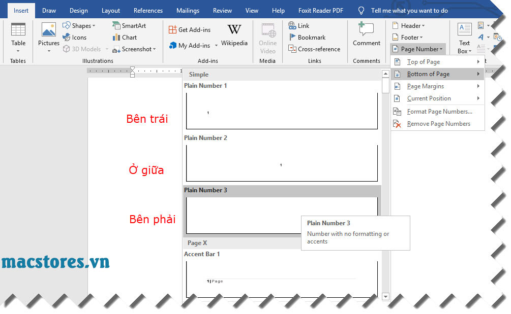 Cách đánh số trang trong Word 2010