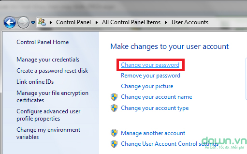 Đổi mật khẩu máy tính trên hệ điều hành Windows 7 – Ảnh 3