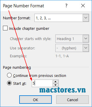 Cách đánh số trang trong Word từ một trang bất kỳ