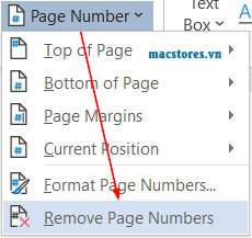Bỏ đánh số trang trong Word