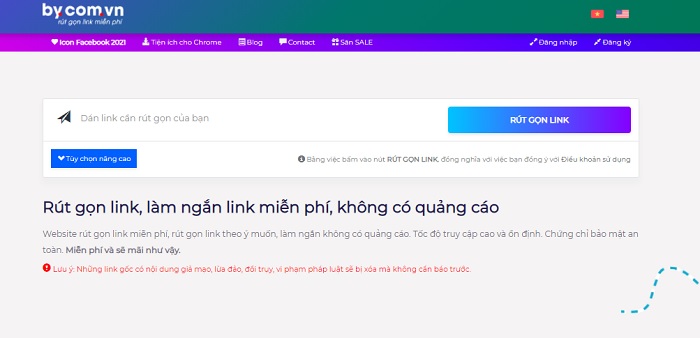 Phần mềm tạo link rút gọn miễn phí by.com.vn
