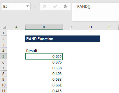 Cách sử dụng hàm Random trong Excel - Macstore