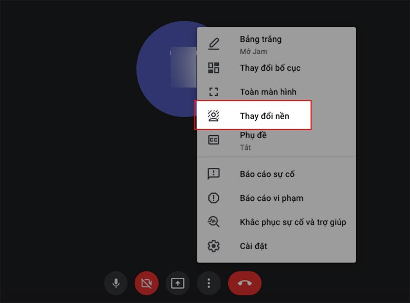 Cách đổi background trong Google Meet trên máy tính 
