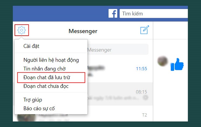 cách lấy lại tin nhắn đã xóa trên messenger