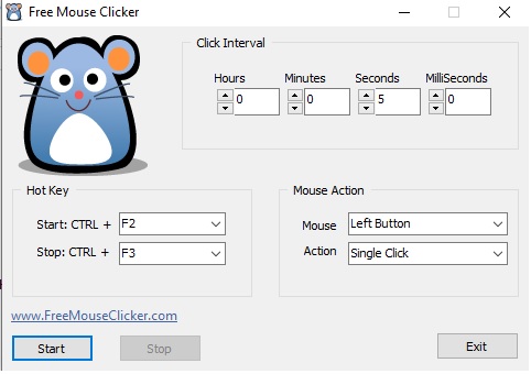 Phần mềm Auto Click Free Mouse Clicker