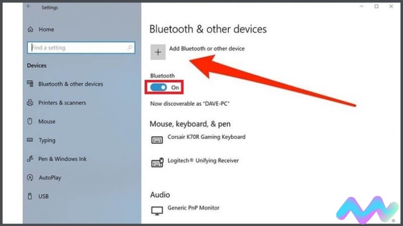 Add Bluetooth or other device