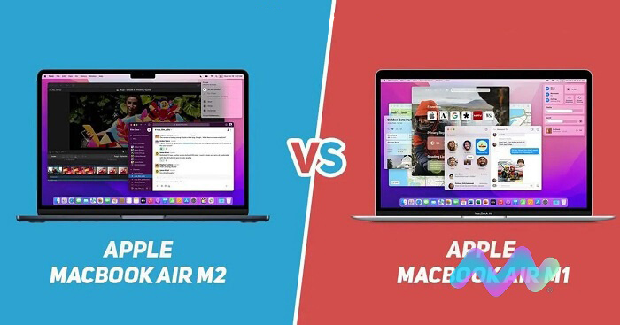 so sánh macbook air m1 và macbook air m2