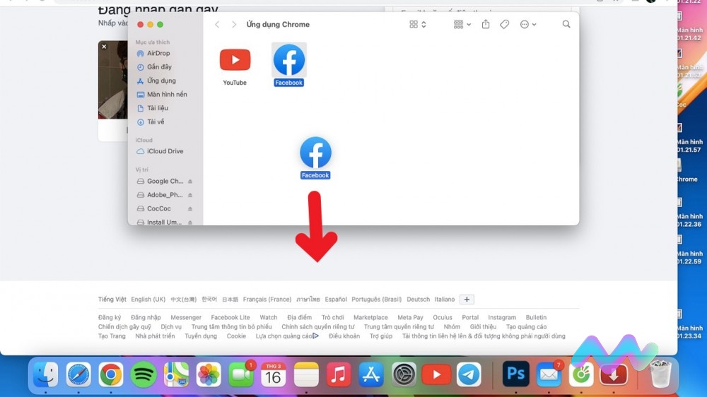 Cách tải Facebook trên MacBook