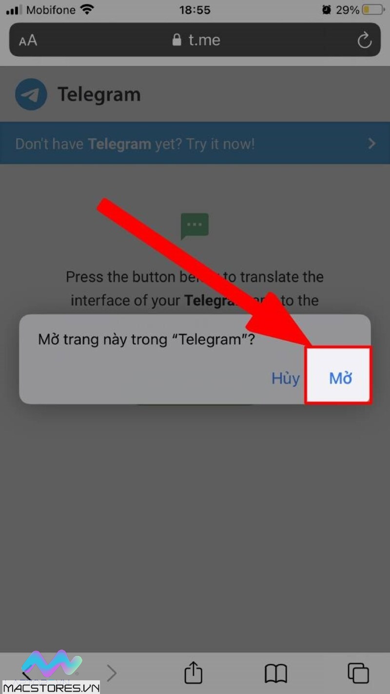 cài đặt Telegram Tiếng Việt