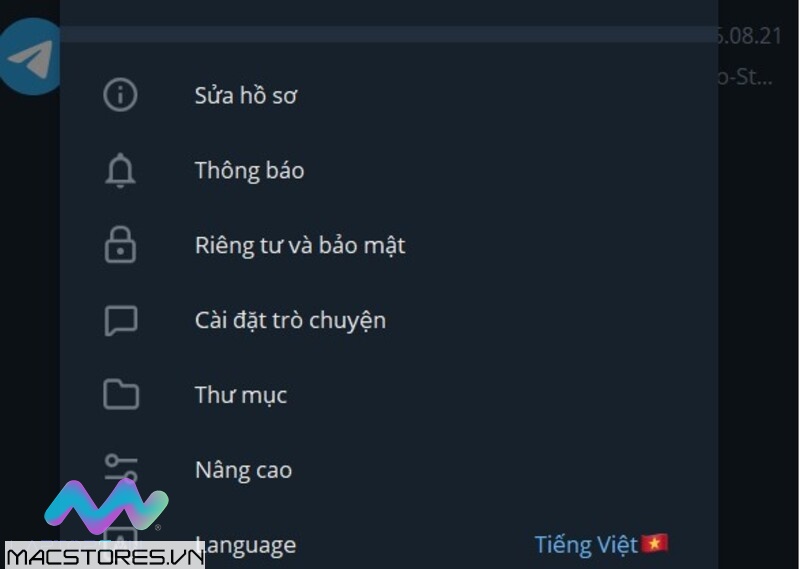 cài đặt Telegram Tiếng Việt 