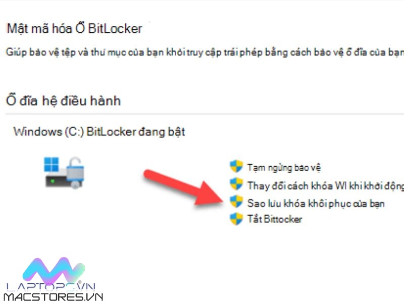  tìm khóa khôi phục BitLocker ở đâu?