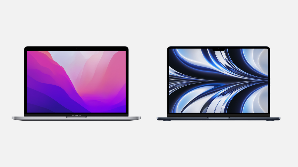 so sánh MacBook Air M2 vs MacBook Pro M2 - màn hình