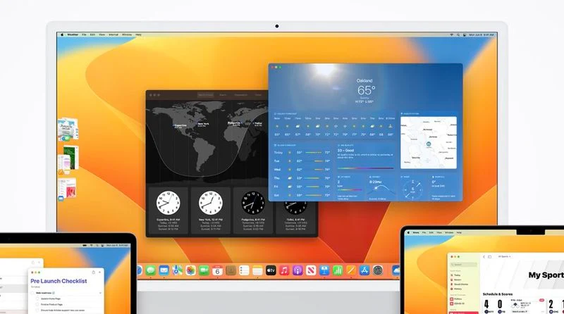 thời tiết, thời gian macos