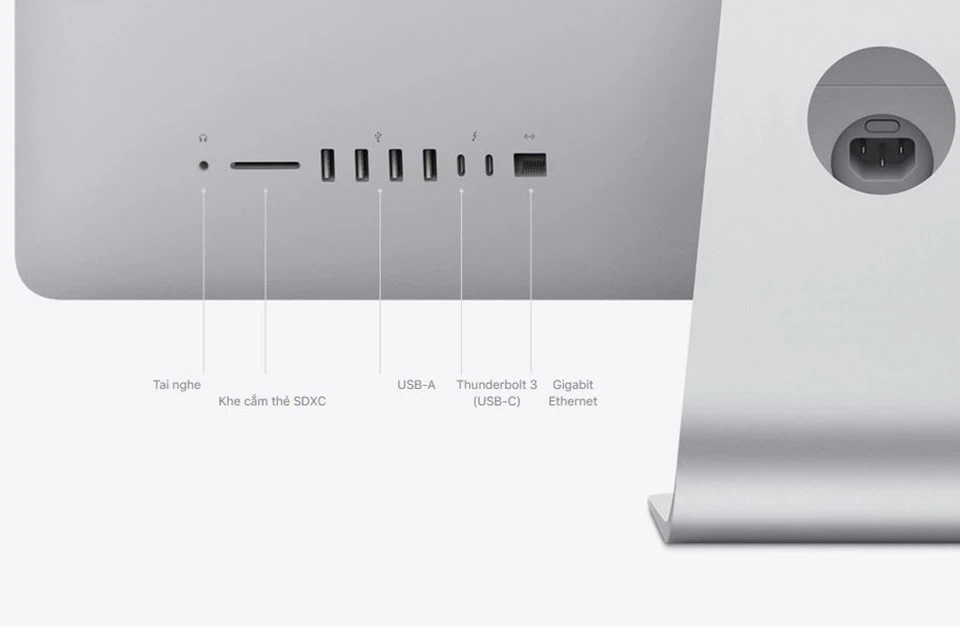 Cổng kết nối iMac 27 inch 2020
