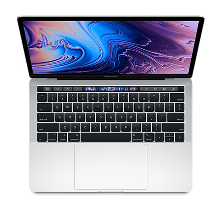 Macbook Pro 13 inch 2019 Silver Four Thunderbolt 3 Ports