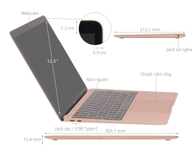 Thông số kỹ thuật Macbook Air 2019