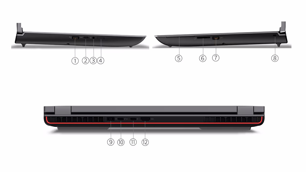 Cổng kết nối Lenovo Thinkpad P16 Gen 1